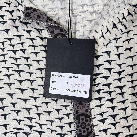 Swildens NWT Tank Top Women's Large**READ Viscose Summer Cream Black Geometric - Picture 10 of 14